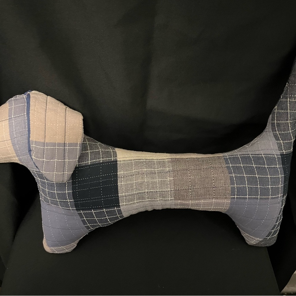 Handmade Plaid Patchwork Stuffed Dachsund